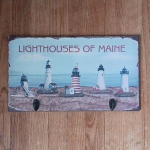 Lighthouses of Maine Wall Decor with Hooks